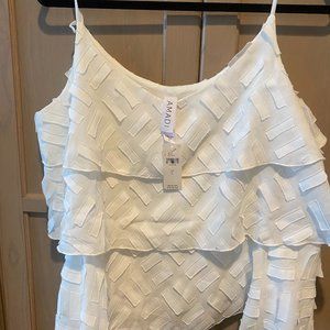 Anthro White Dressy Top